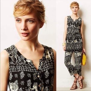 Anthropologie Lilka Jaipur Elephant Jumpsuit